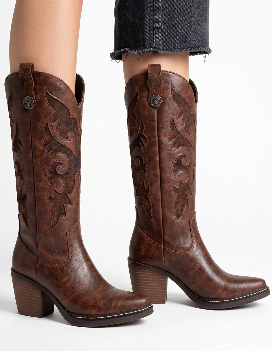 Bota cowboy a la rodilla Cowboy para mujer 6