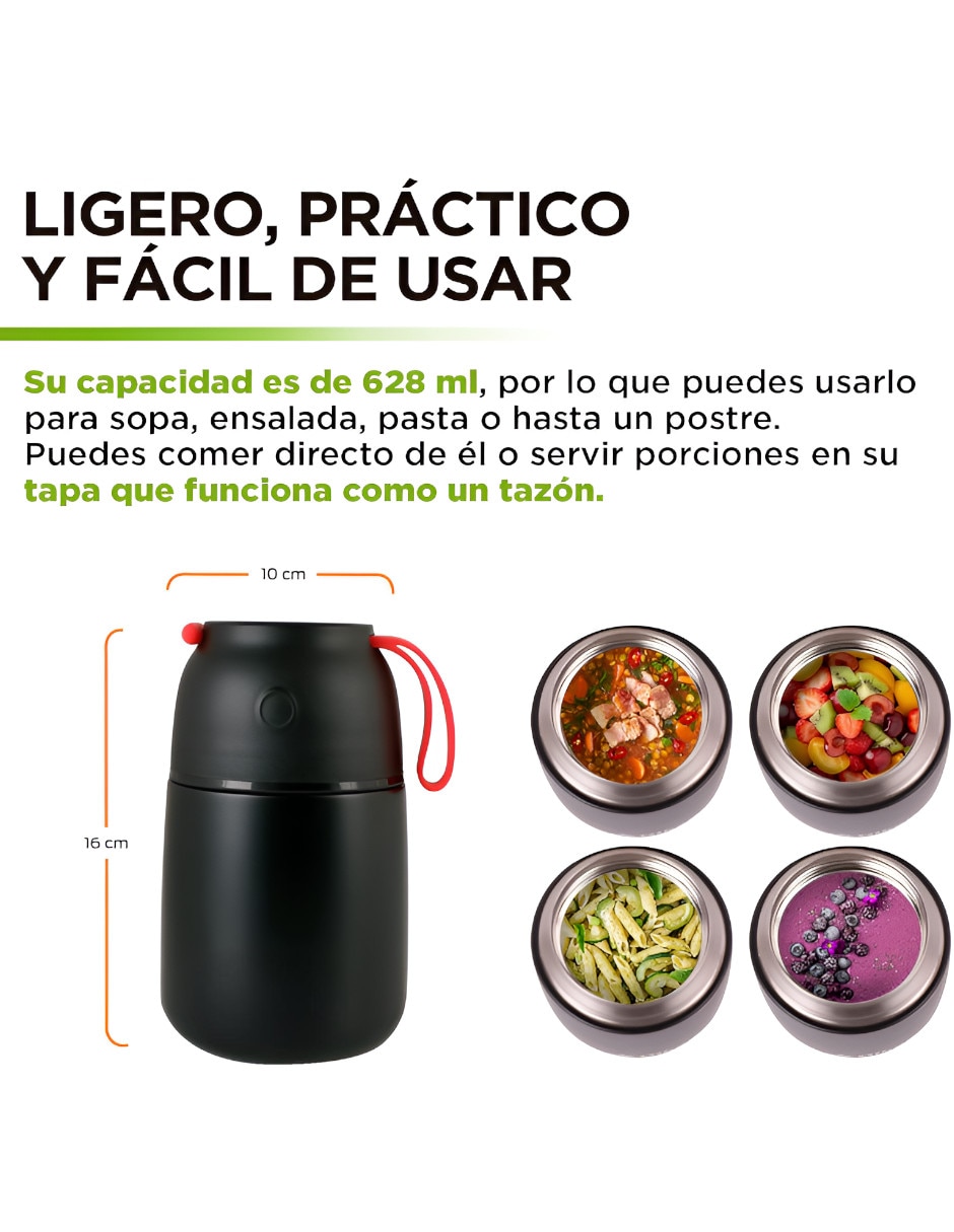 Termo de acero inoxidable con tapa rosca 2