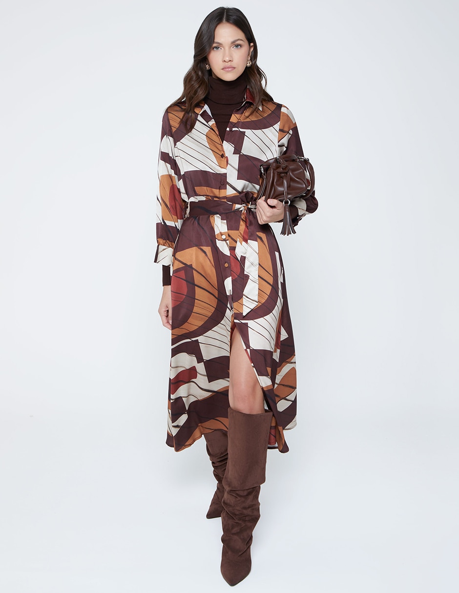 Vestido midi casual Studio F para mujer