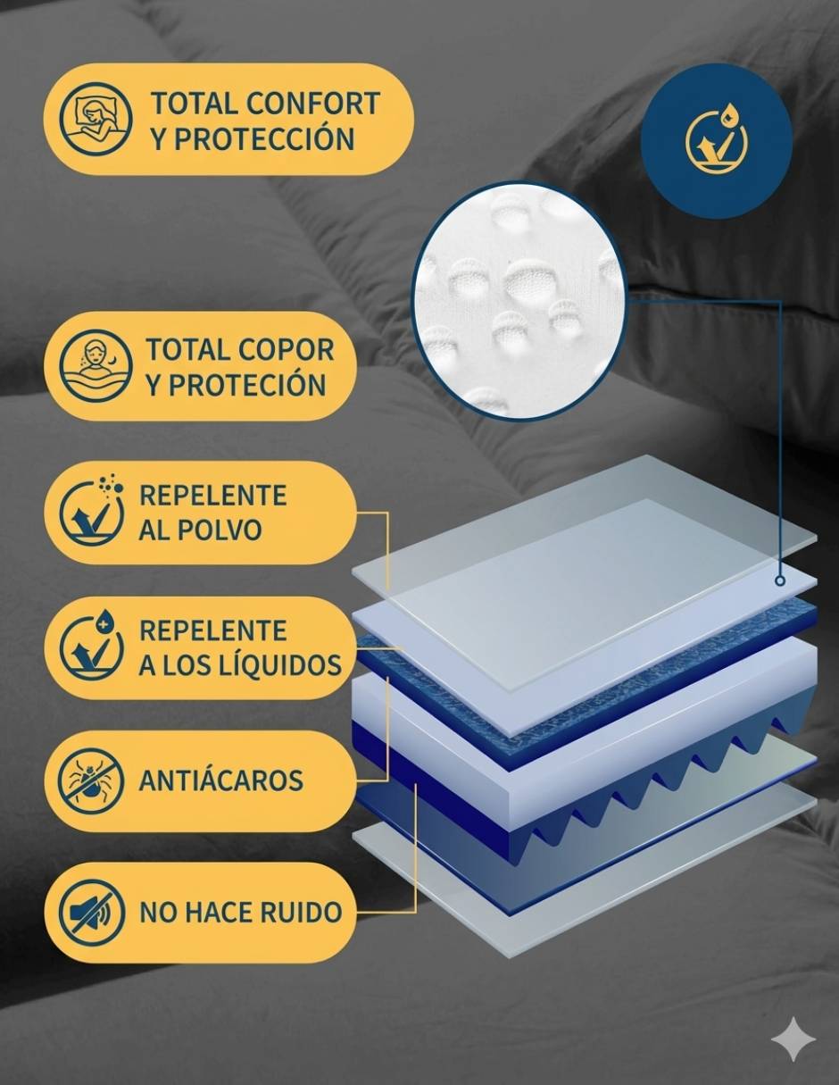 Protector de colchón Cloud Sleep Acolchado impermeable 5