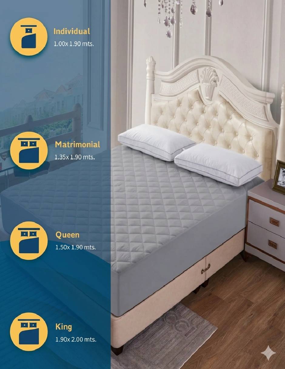 Protector de colchón Laila Comfort Cloud Sleep Acolchado impermeable