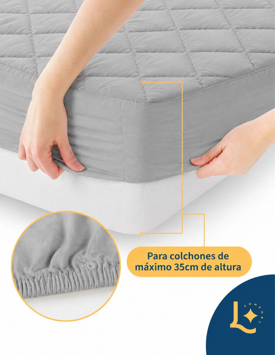 Protector de colchón Laila Comfort Cloud Sleep Acolchado impermeable