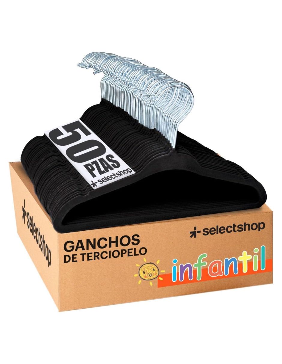 Gancho infantil ?Selectshop de terciopelo 50 piezas