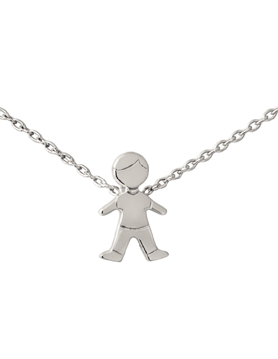 Collar con dije de niño Teresa Dáz Joyerá Mexicana Para ti mamá de plata P 925