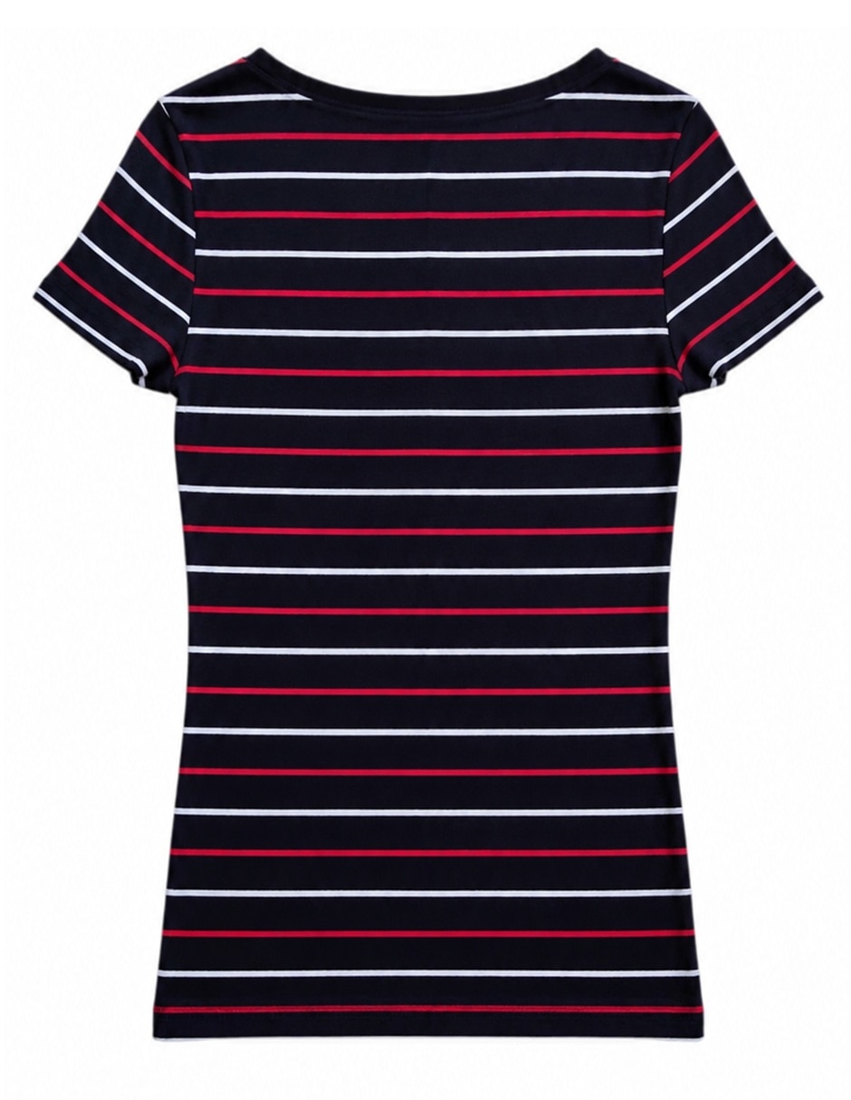 Playera manga corta Tommy Hilfiger cuello redondo para mujer
