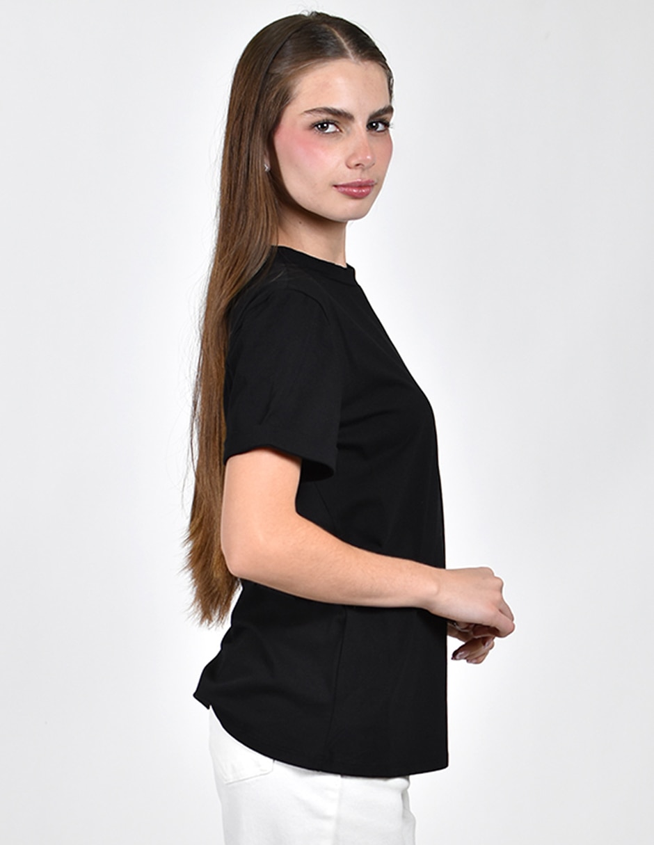 Playera manga corta cuello redondo para mujer 2