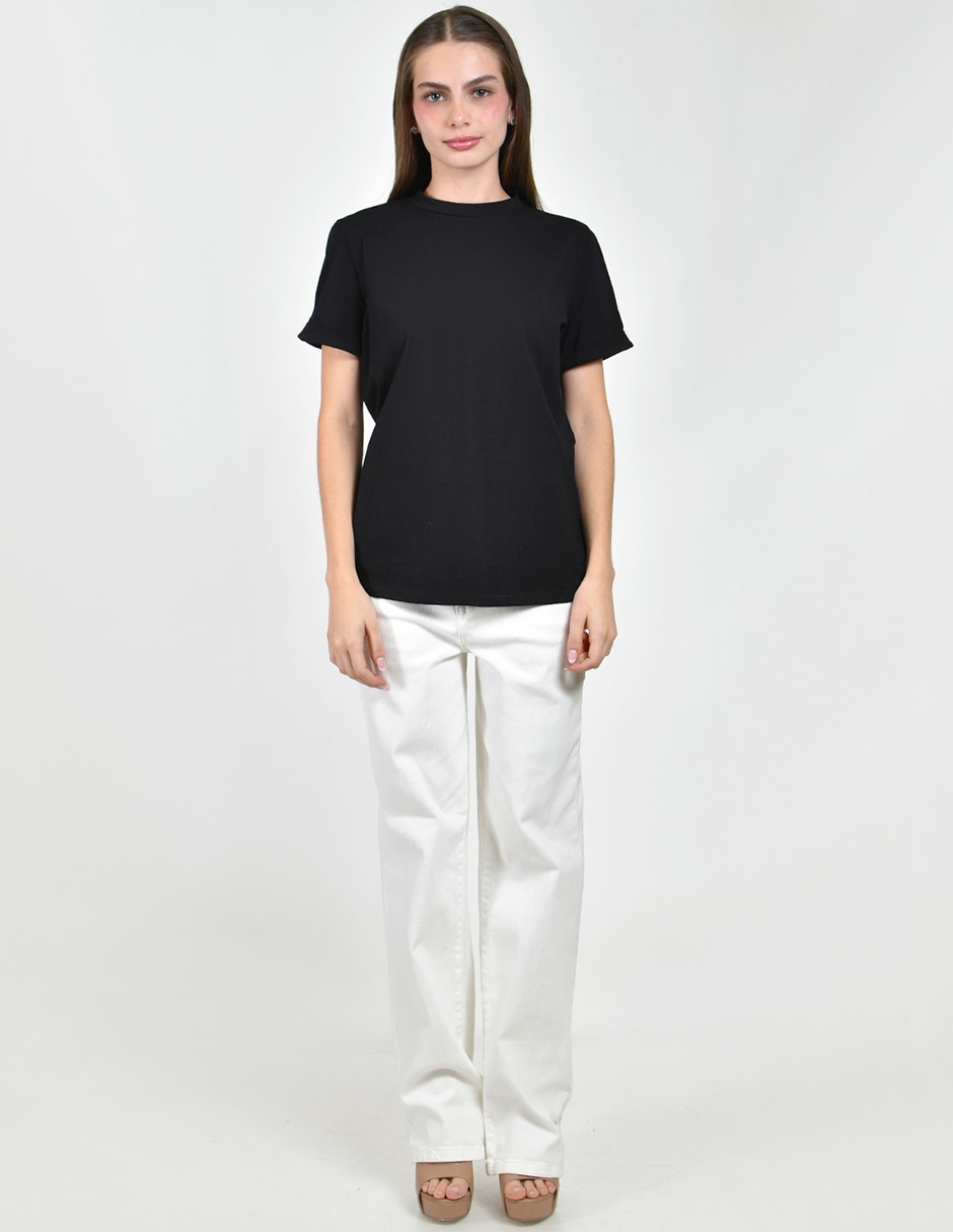 Playera manga corta cuello redondo para mujer 3