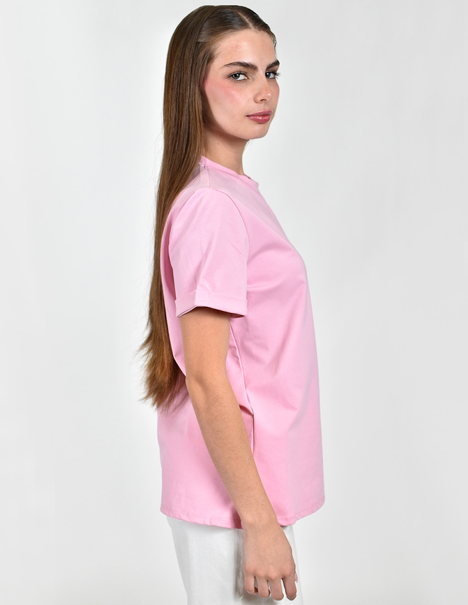 Playera manga corta cuello redondo para mujer 2