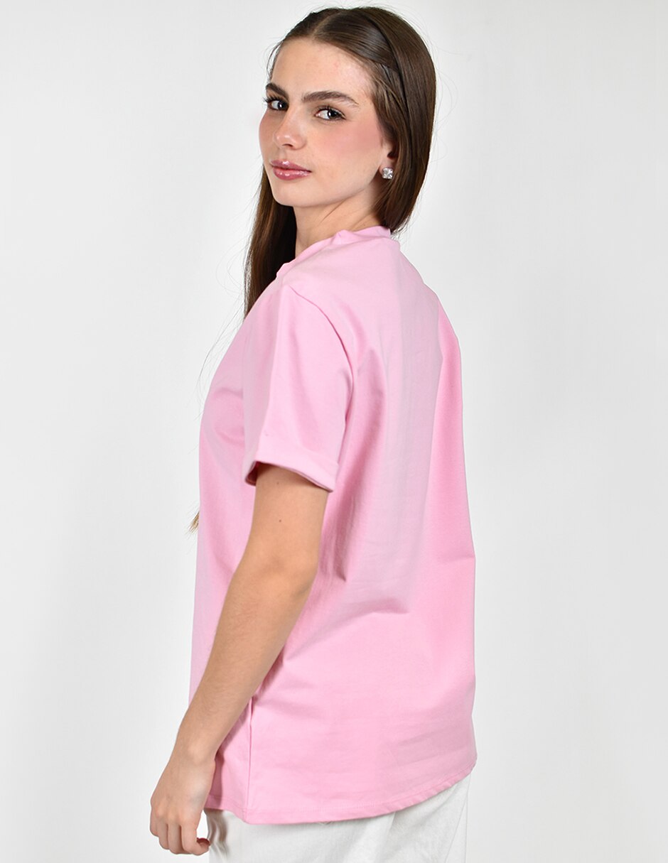 Playera manga corta cuello redondo para mujer 5