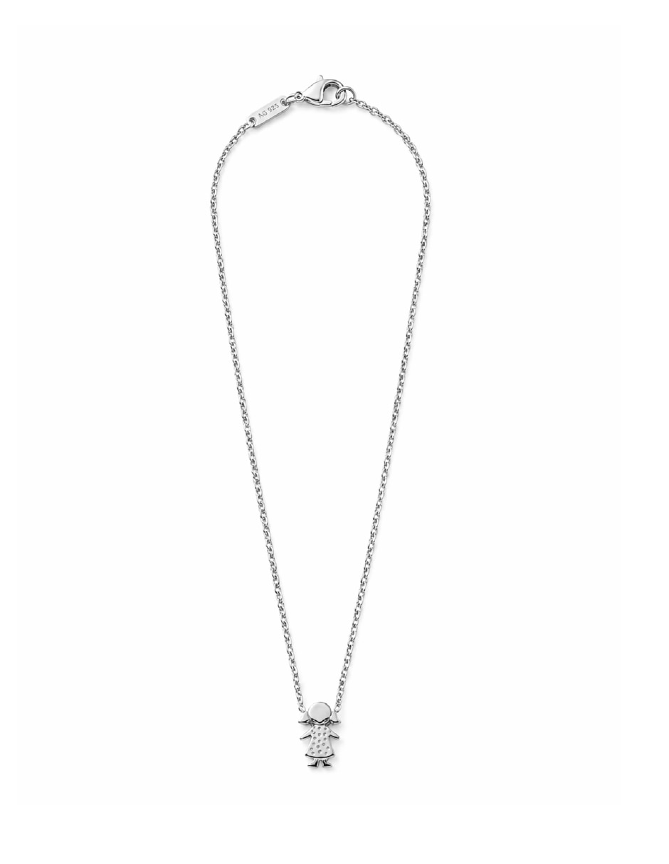 Collar con dije de niña Teresa Dáz Joyería Mexicana Para ti mamá de plata P 925