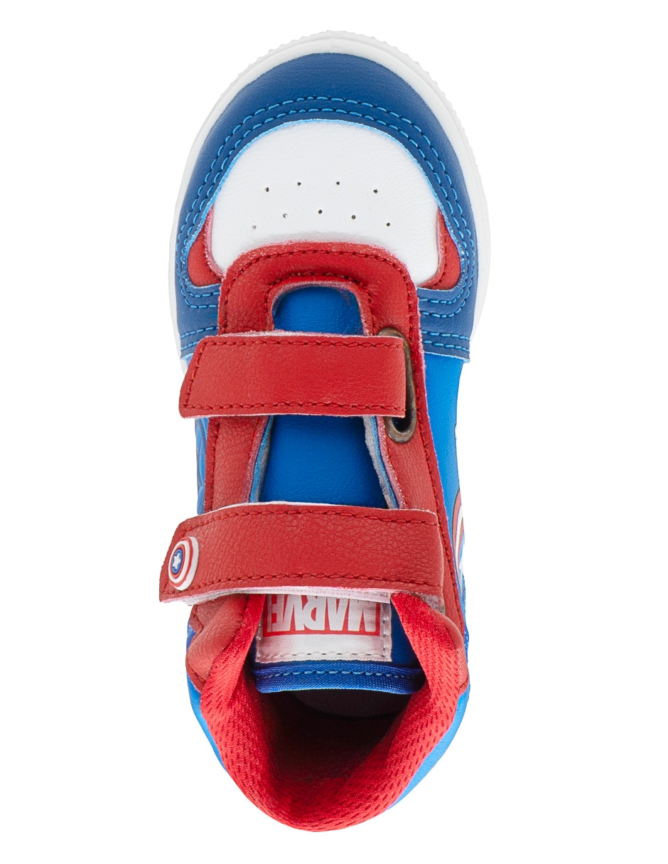 Tenis marvel para niño urbano capitán américa