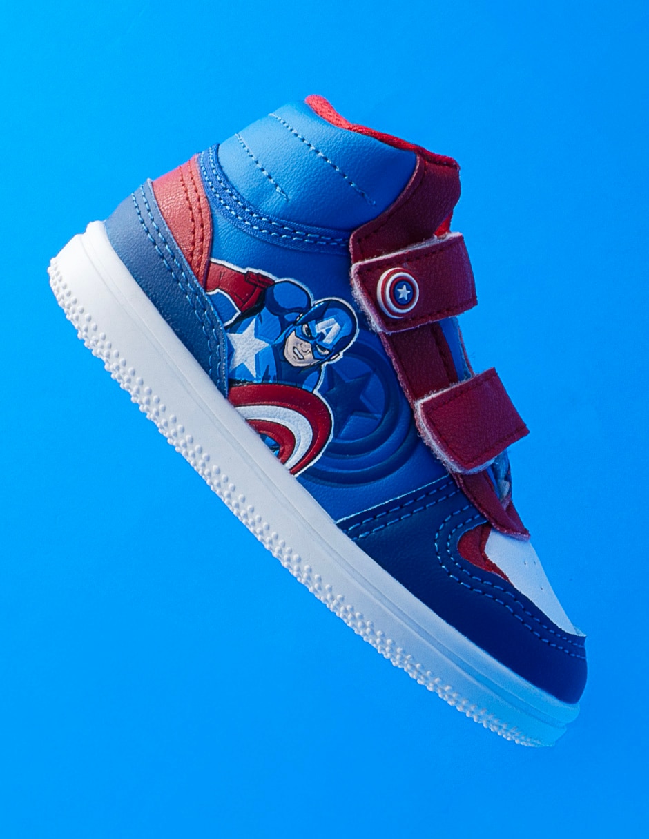 Tenis marvel para niño urbano capitán américa