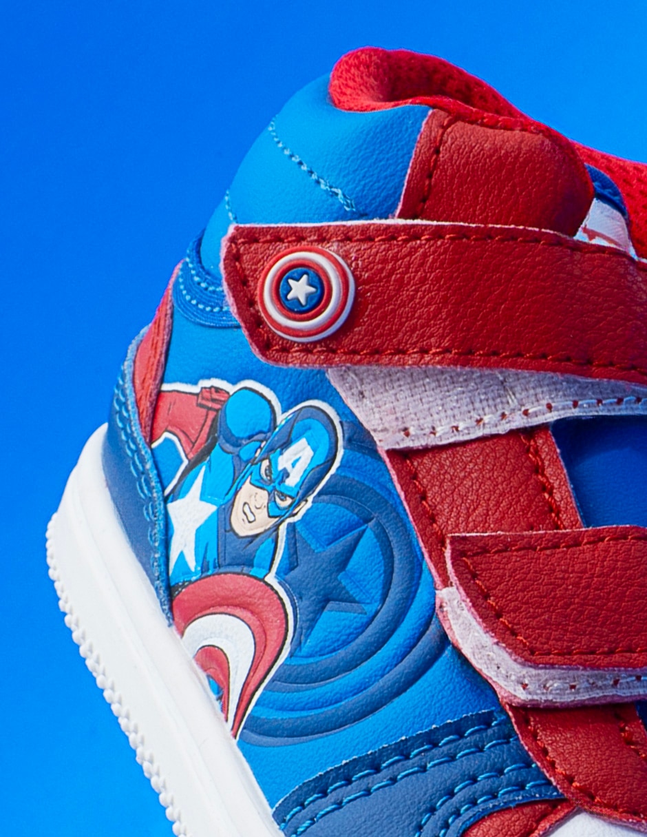 Tenis marvel para niño urbano capitán américa