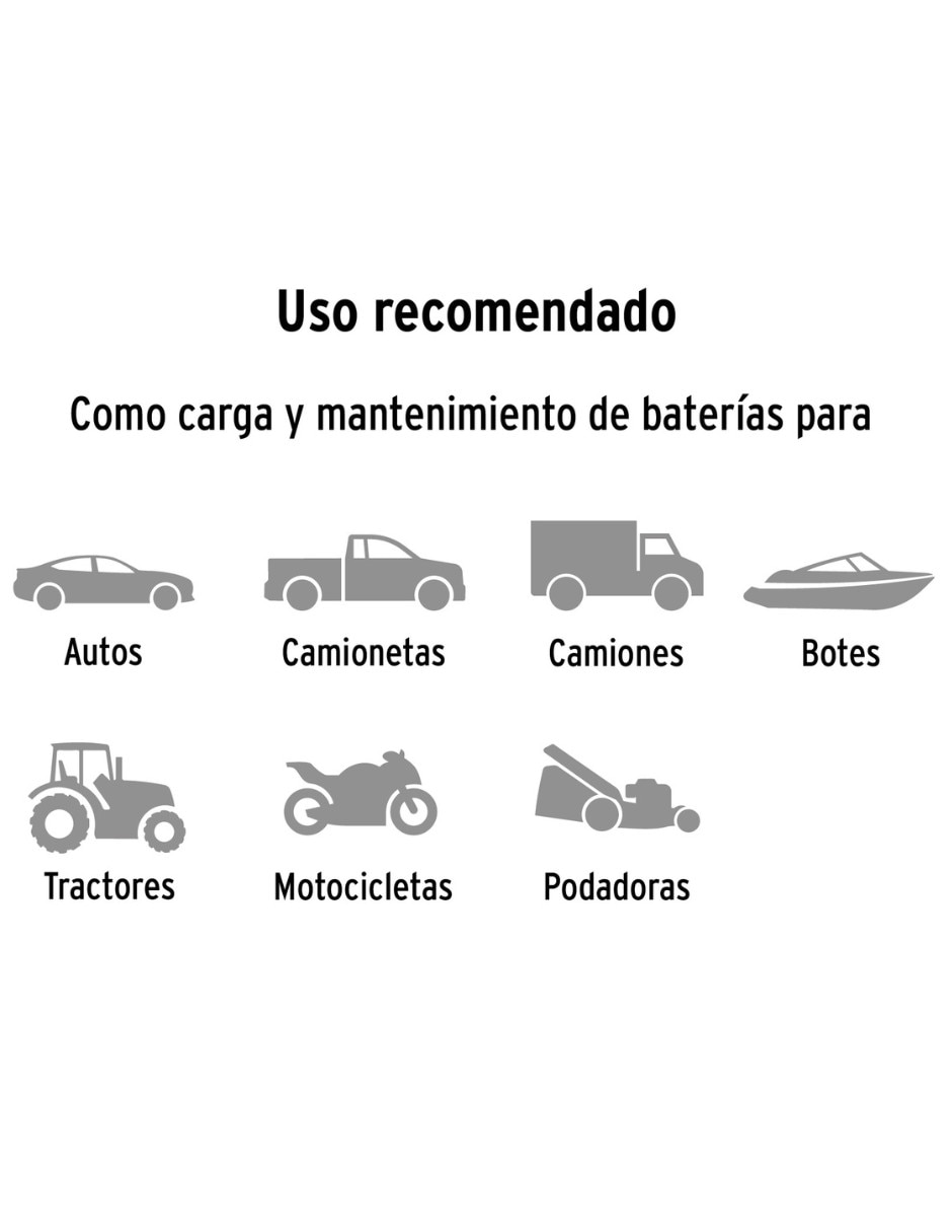 Cargador auto Truper cargador y arrancador universal 100 W