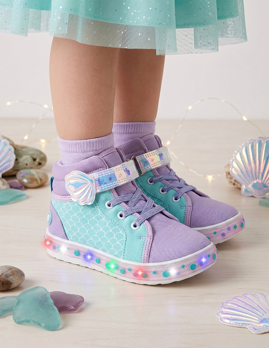 Tenis BUBBLE GUMMERS para Niña Fun lights Sirena