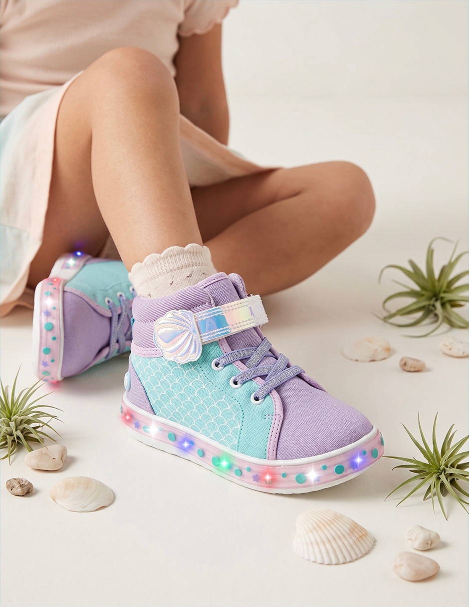 Tenis BUBBLE GUMMERS para Niña Fun lights Sirena