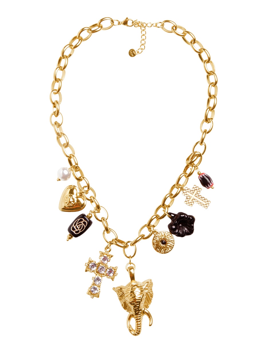 Collar de elefante Yoiko Imperio con acabado baño de oro 18 K
