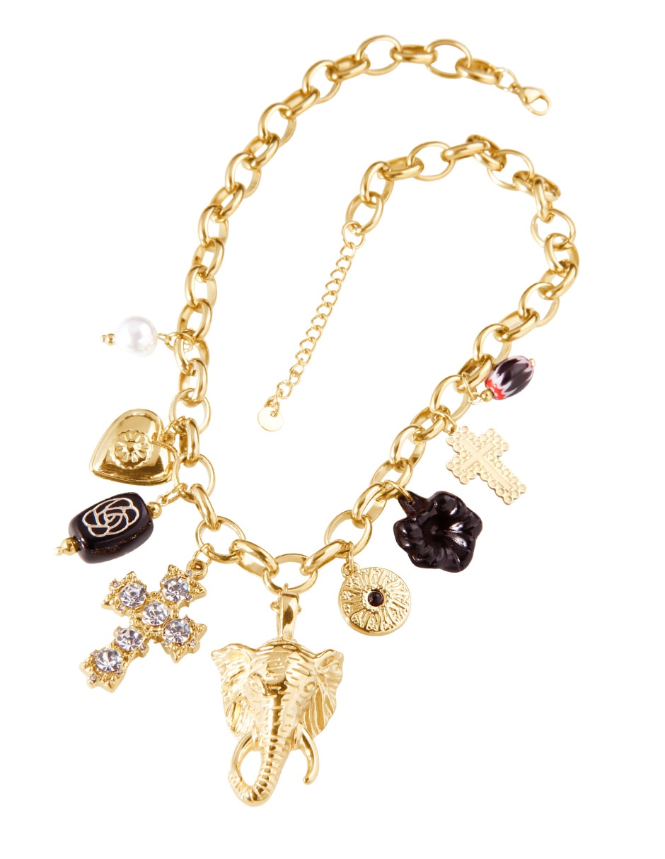 Collar de elefante Yoiko Imperio con acabado baño de oro 18 K