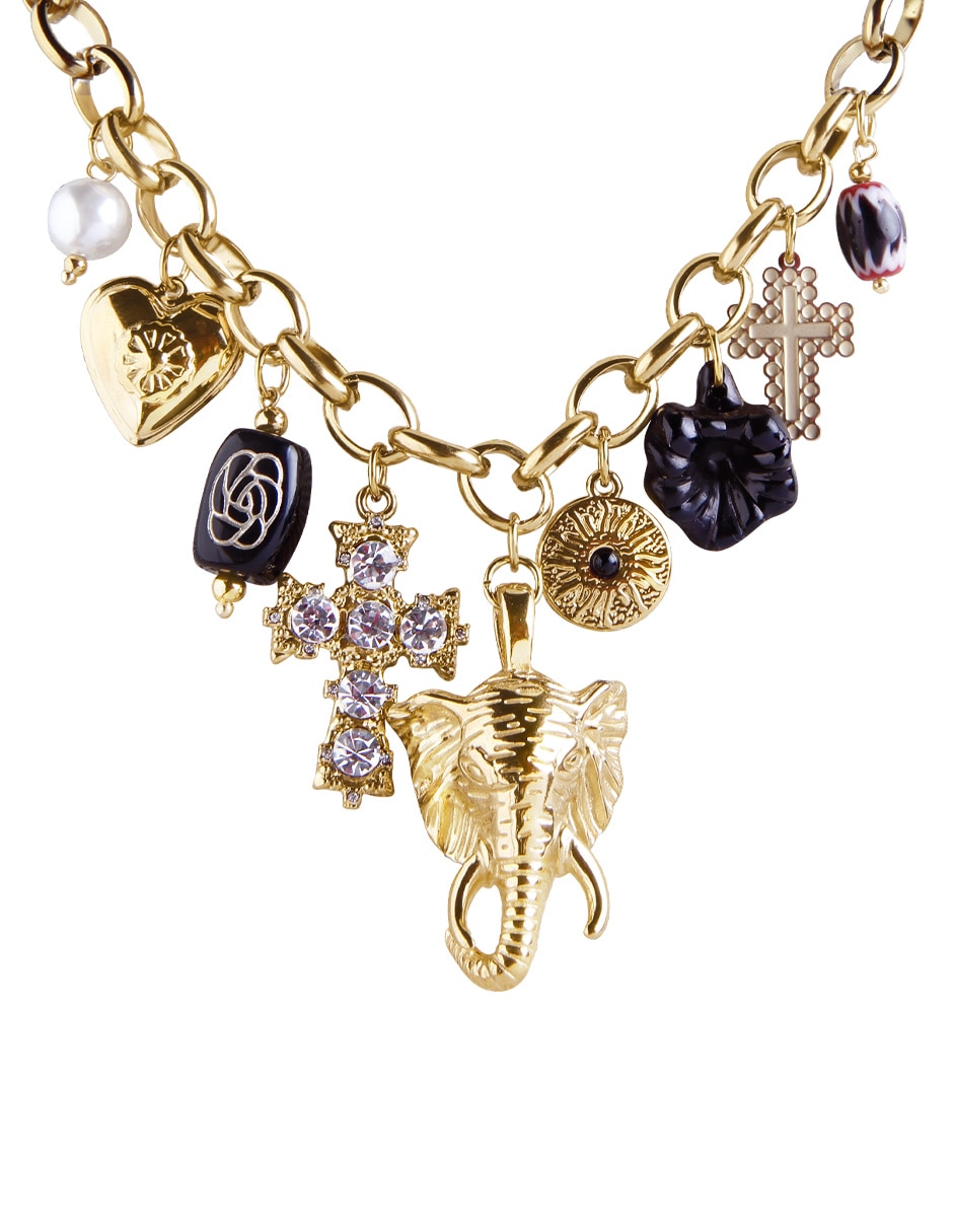 Collar de elefante Yoiko Imperio con acabado baño de oro 18 K