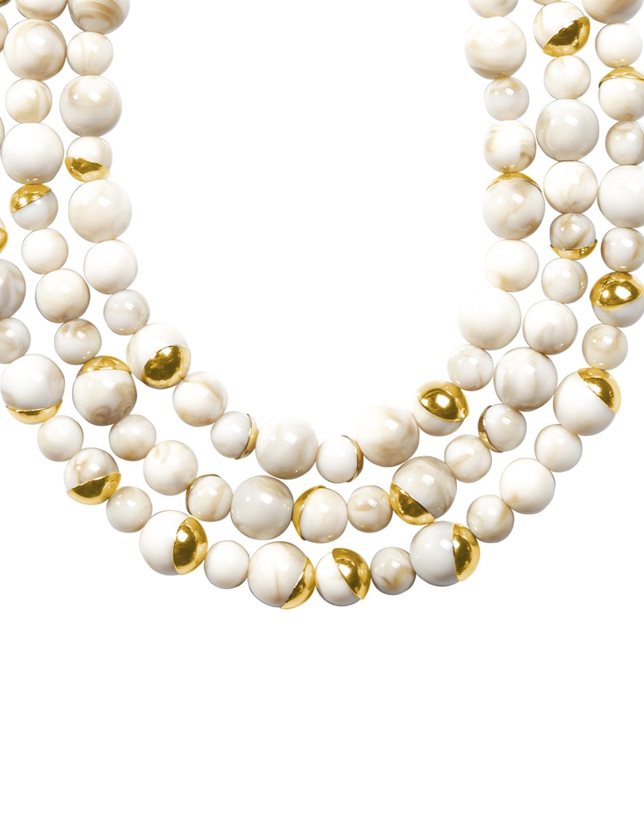 Collar Yoiko Coralia con acabado baño de oro 18 K