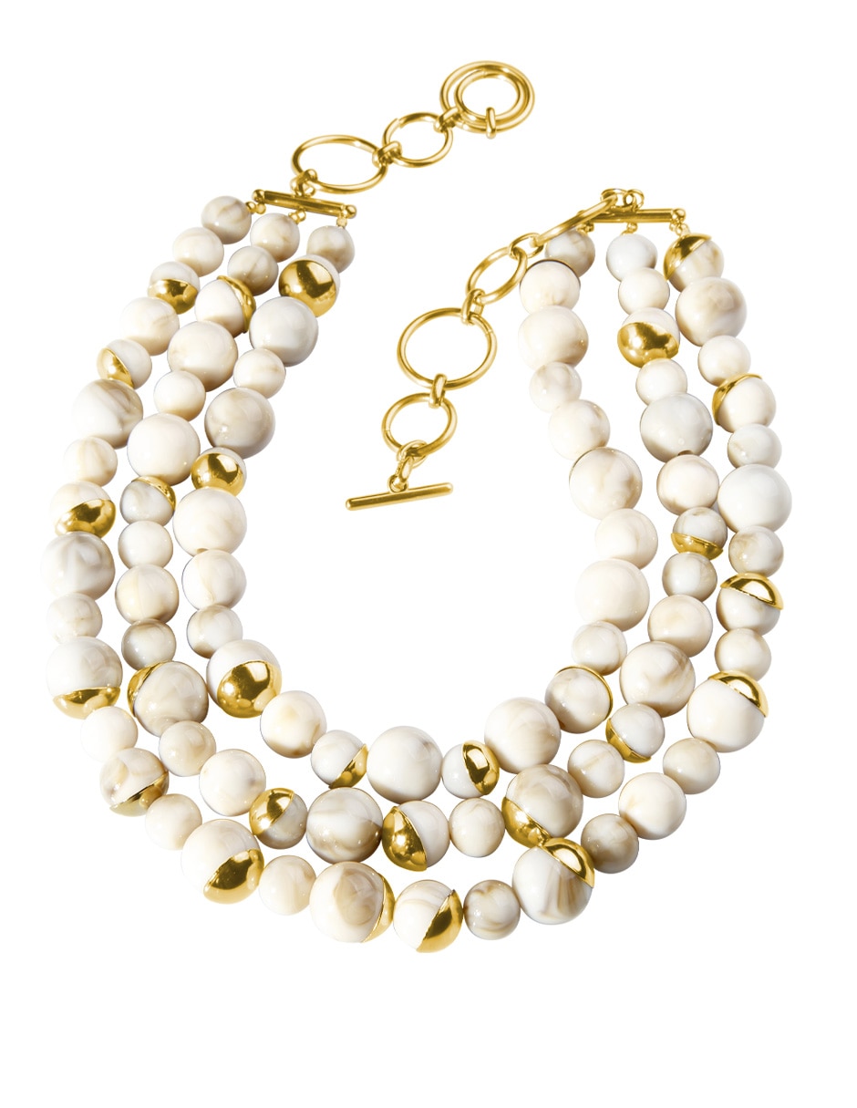 Collar Yoiko Coralia con acabado baño de oro 18 K