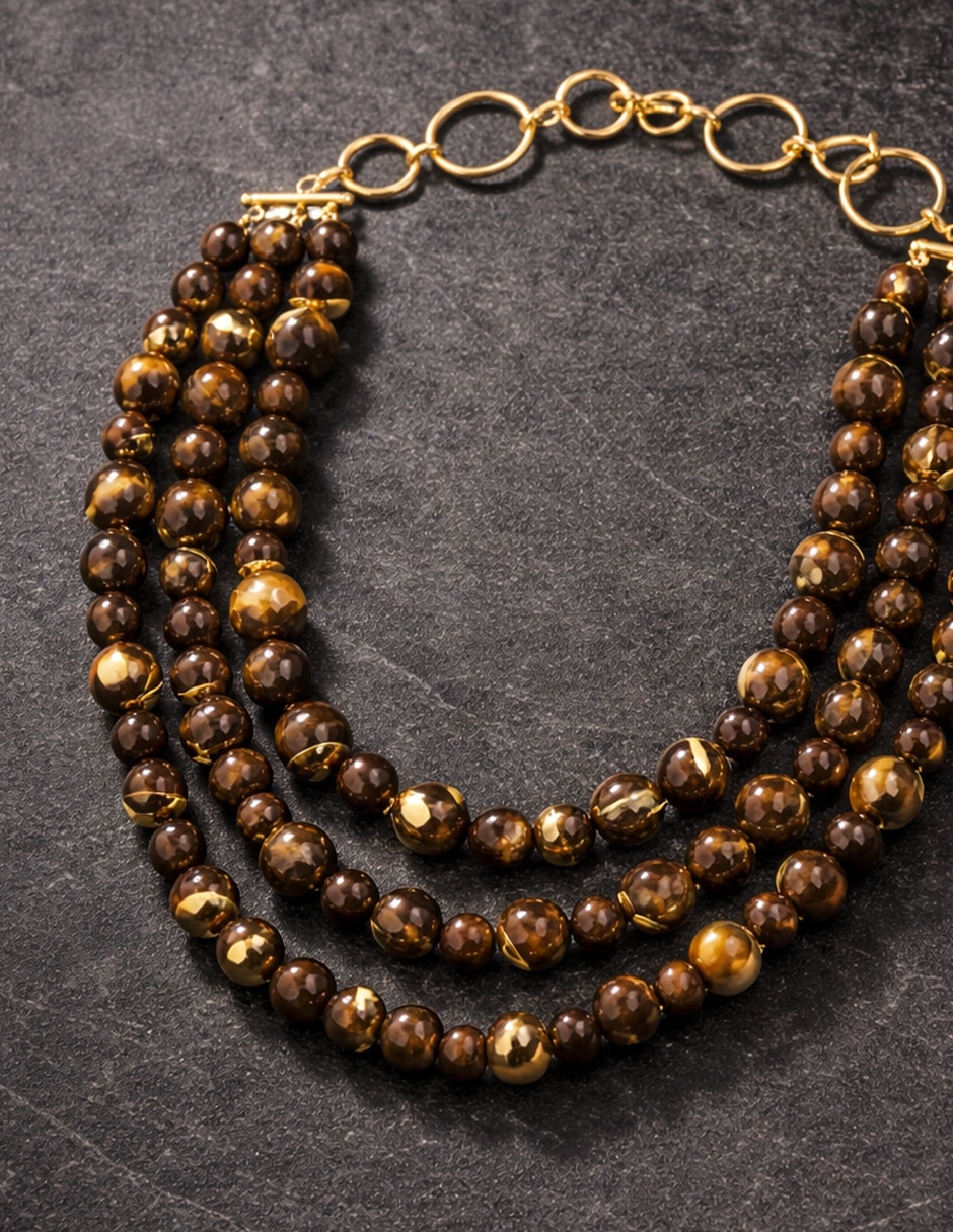 Collar Coralia con acabado baño de oro 18 K 4