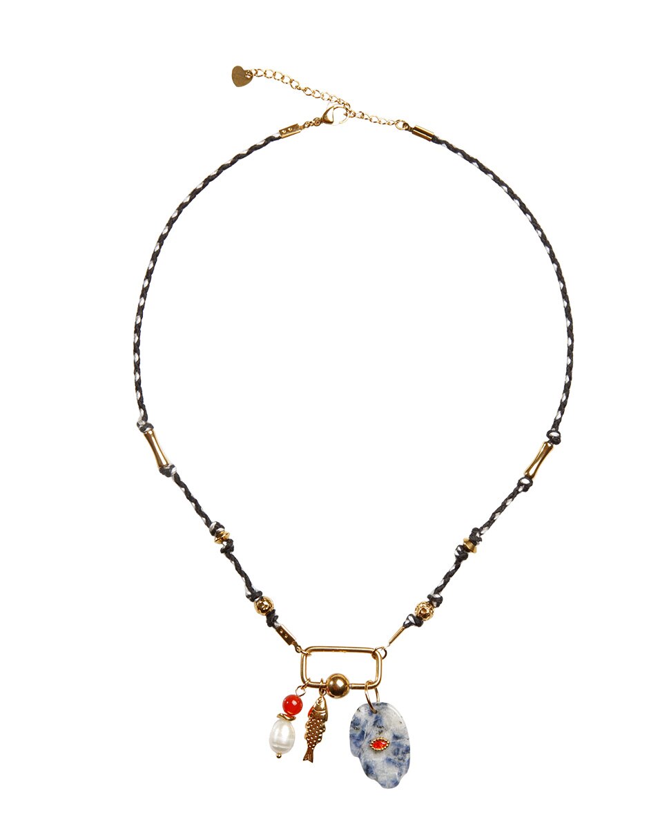 Collar de mano Dual con acabado baño de oro 18 K 2
