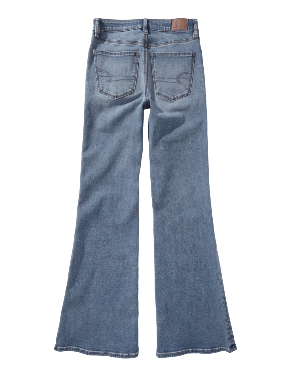 Jeans regular flare american eagle 1436_5288_851 corte media cintura para mujer