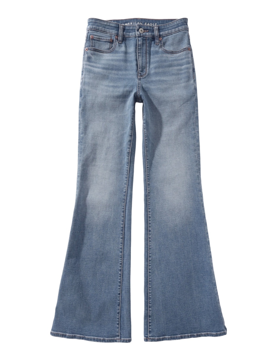 Jeans regular flare american eagle 1436_5288_851 corte media cintura para mujer