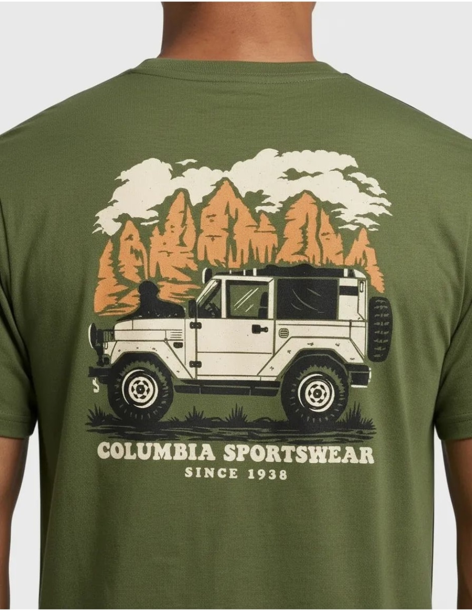 Playera Columbia Sportwear cuello redondo para hombre