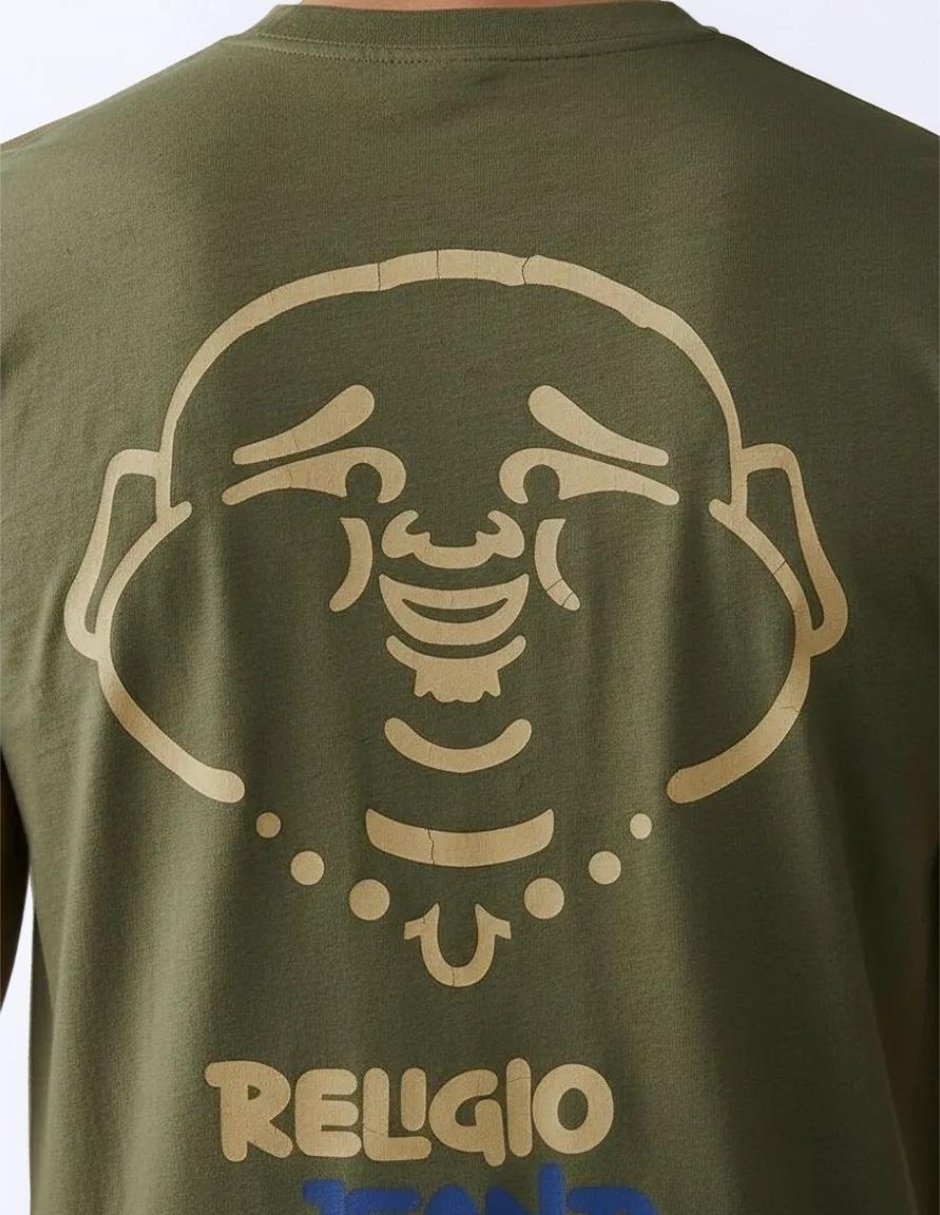 Playera True Religion Buddha Head cuello redondo para hombre