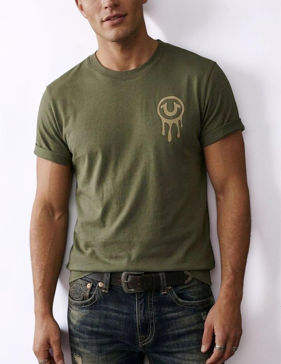 Playera True Religion Buddha Head cuello redondo para hombre