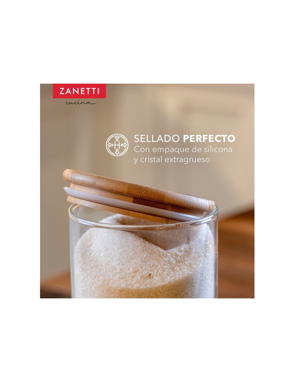 Set contenedor con tapa de vidrio 5 piezas 10