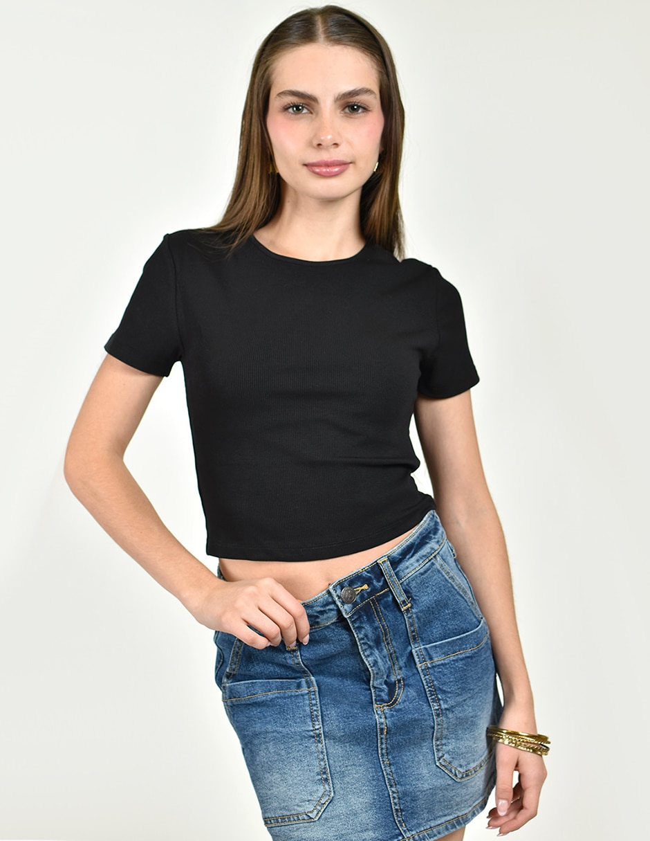 Blusa manga corta para mujer