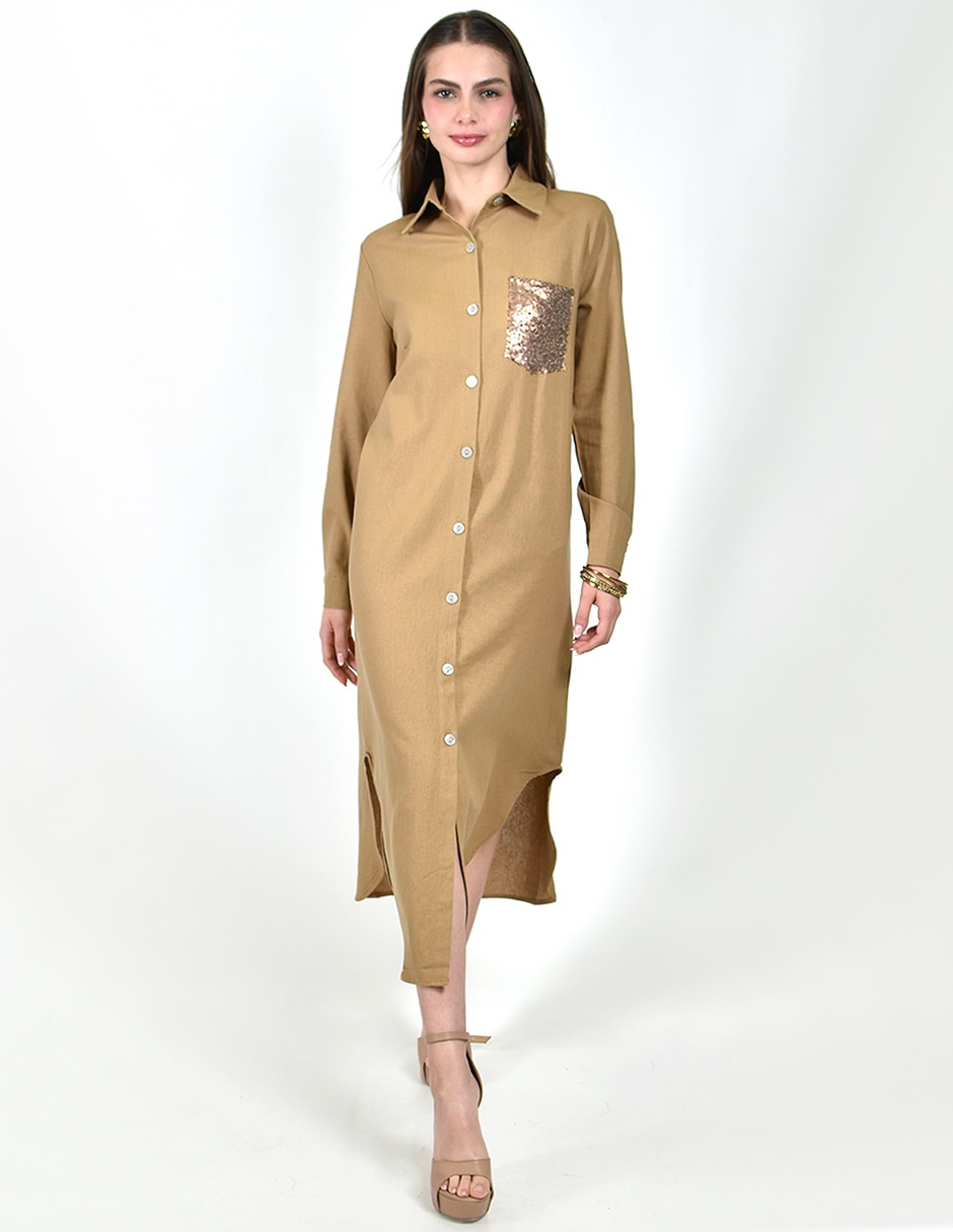 Vestido midi casual para mujer Vestido midi casual para mujer