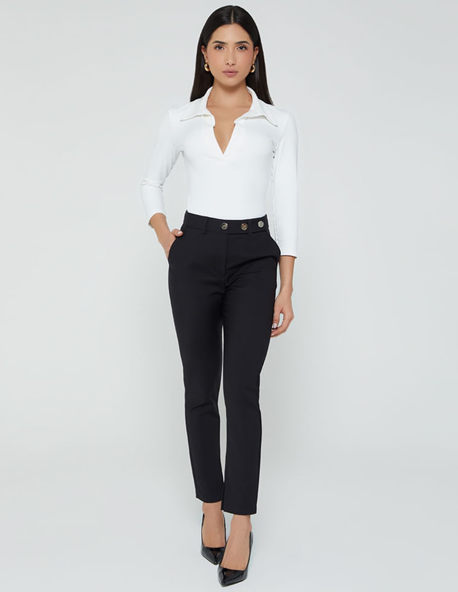 Pantalón chino Studio F skinny para mujer