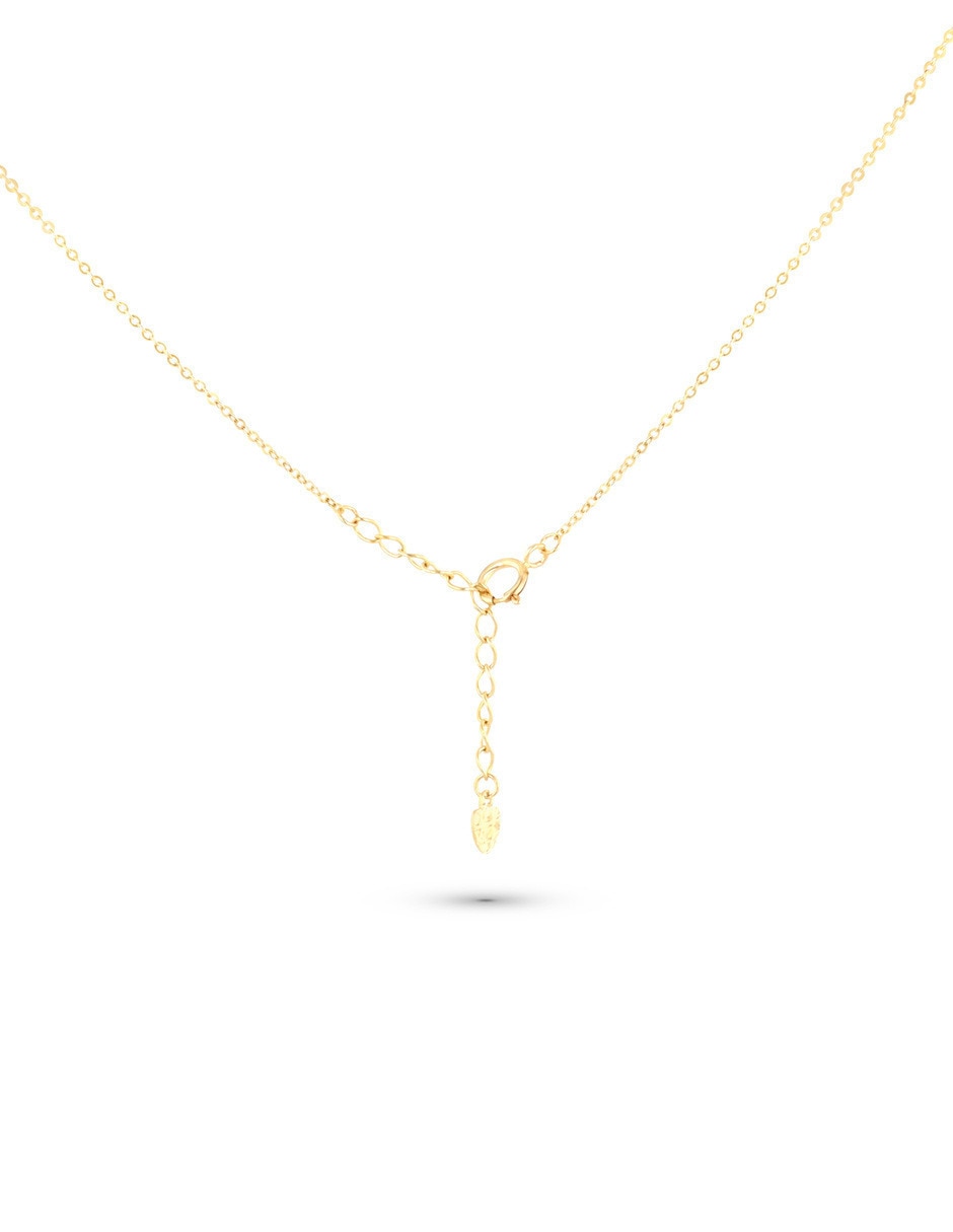 Collar con dije de corazón Joyerías Bizzarro de oro amarillo 14 K