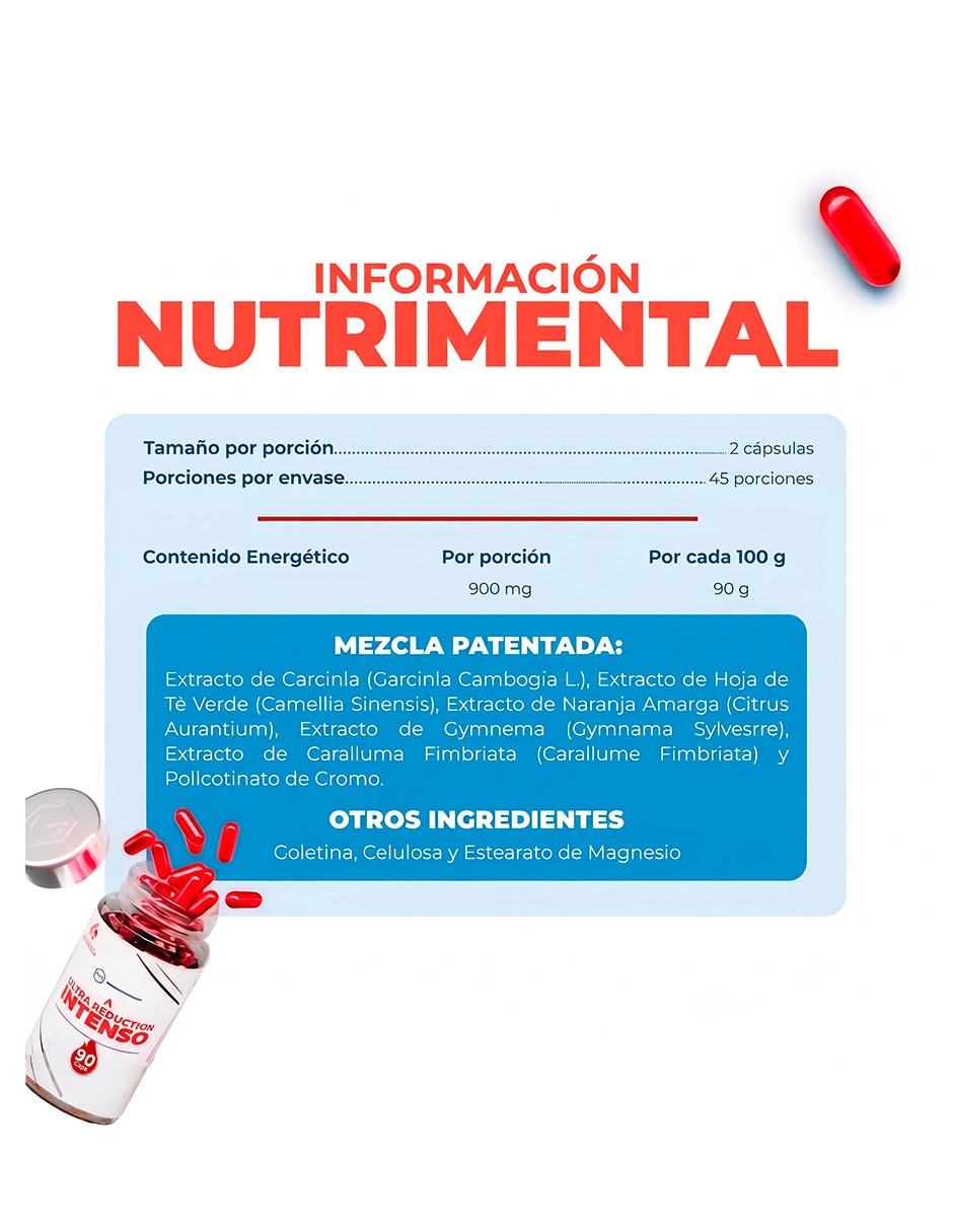 Súper Reductivo Intenso 90 CAPS Generica con mezcla hierbas