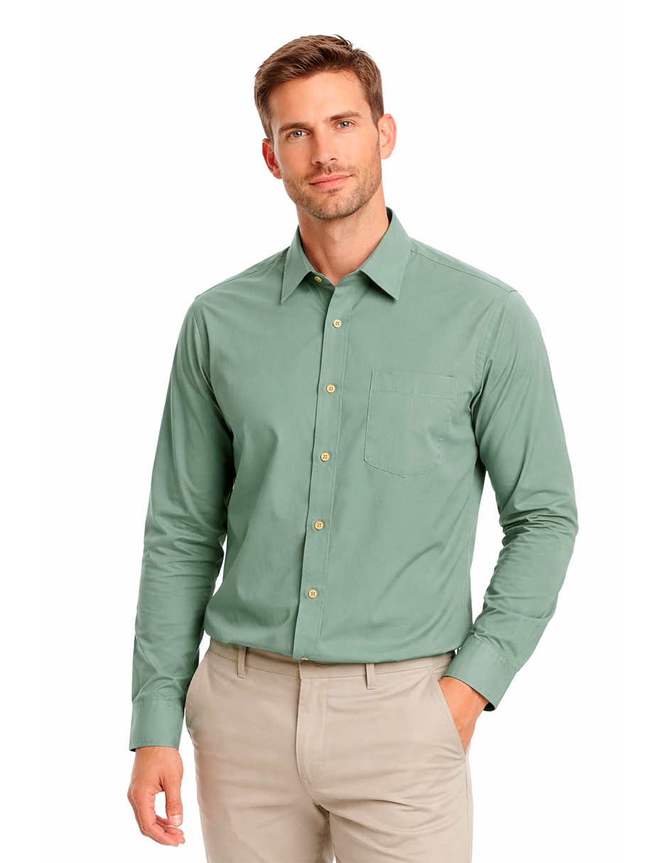 Camisa casual Medizin Uniformes manga larga para hombre