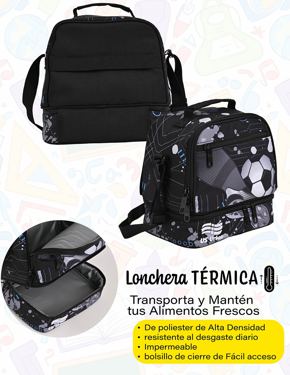 Set mochila escolar Fútbol US Urban para niño