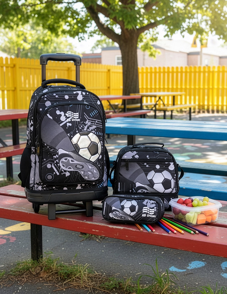 Set mochila escolar Fútbol US Urban para niño