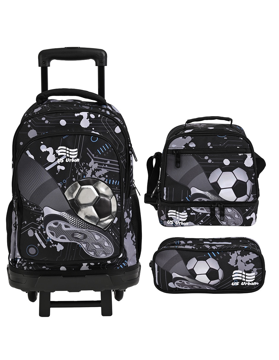 Set mochila escolar Fútbol para niño