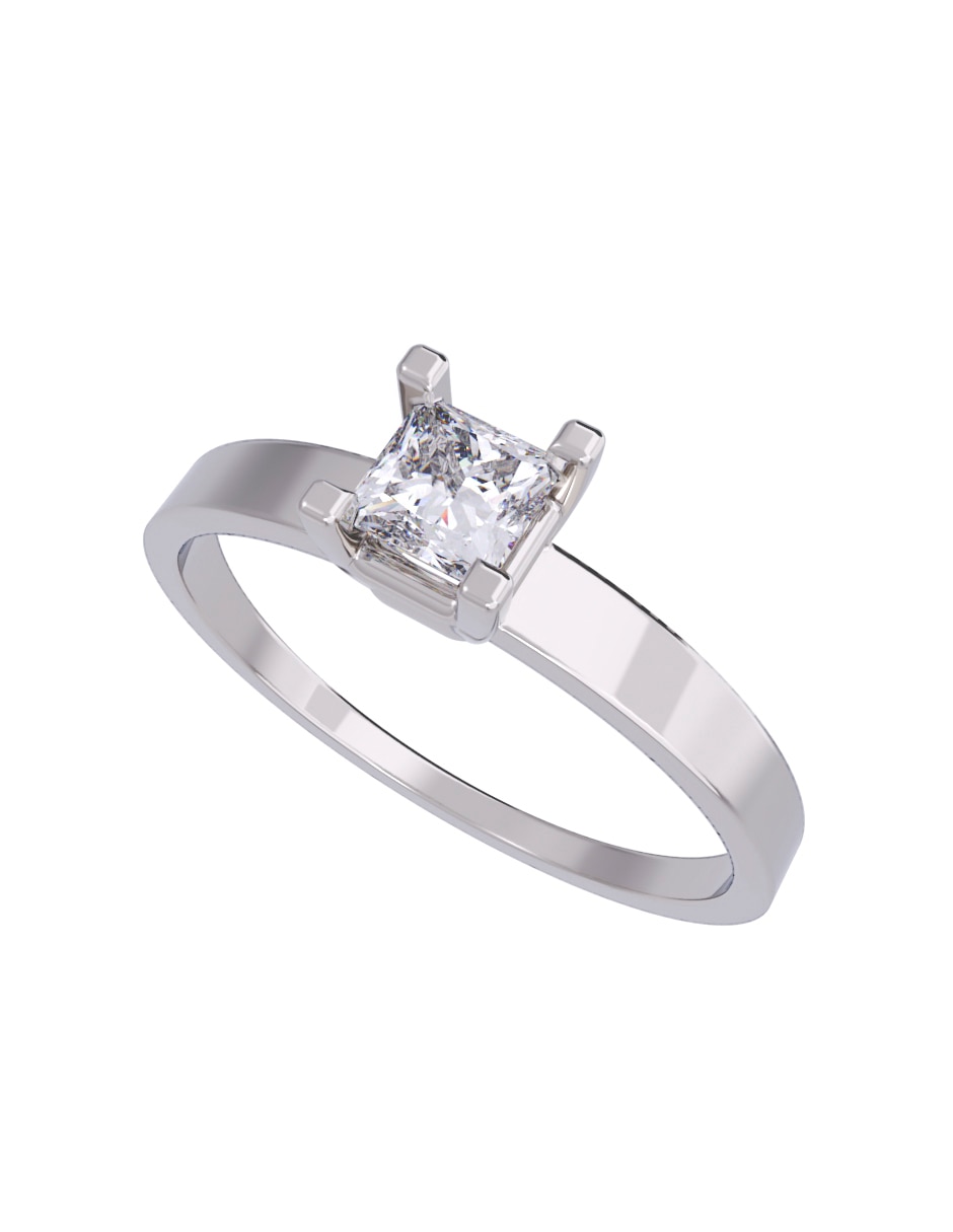 Anillo de compromiso de Oro 10 k Diamantes Diamante 2