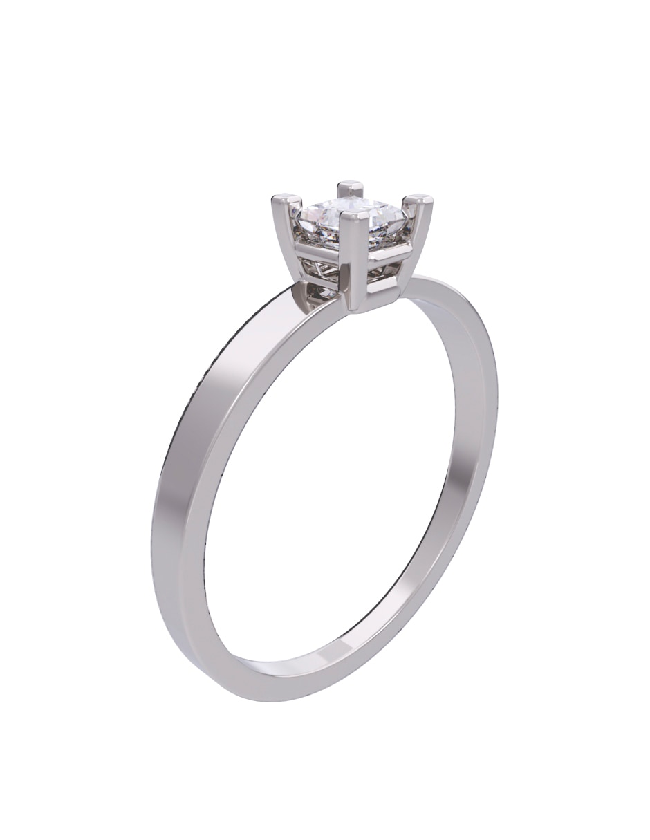 Anillo de compromiso de Oro 10 k Diamantes Diamante 3