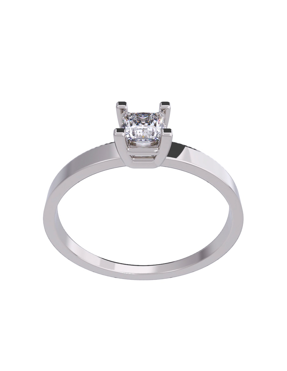 Anillo de compromiso de Oro 10 k Diamantes Diamante 4