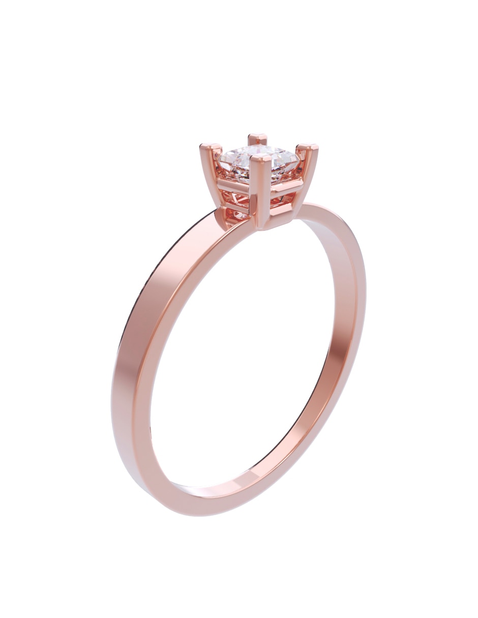 Anillo de compromiso de Oro 14 k Diamantes Diamante 3