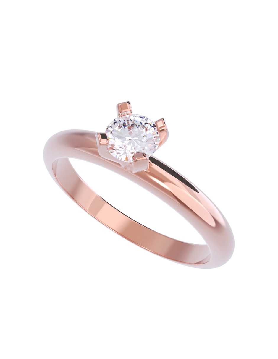 Anillo de compromiso de Oro 14 k Diamantes Diamante 2