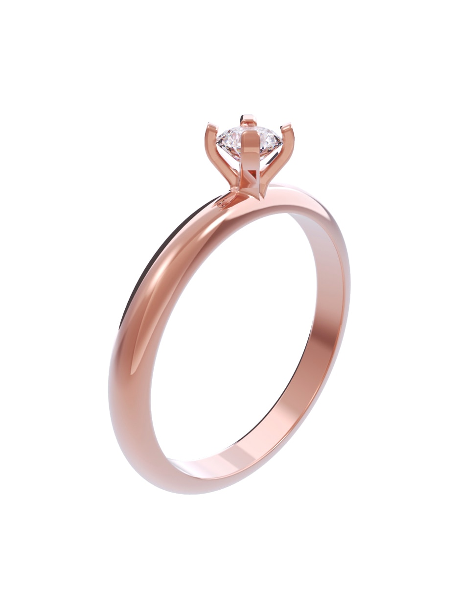 Anillo de compromiso de Oro 14 k Diamantes Diamante 3