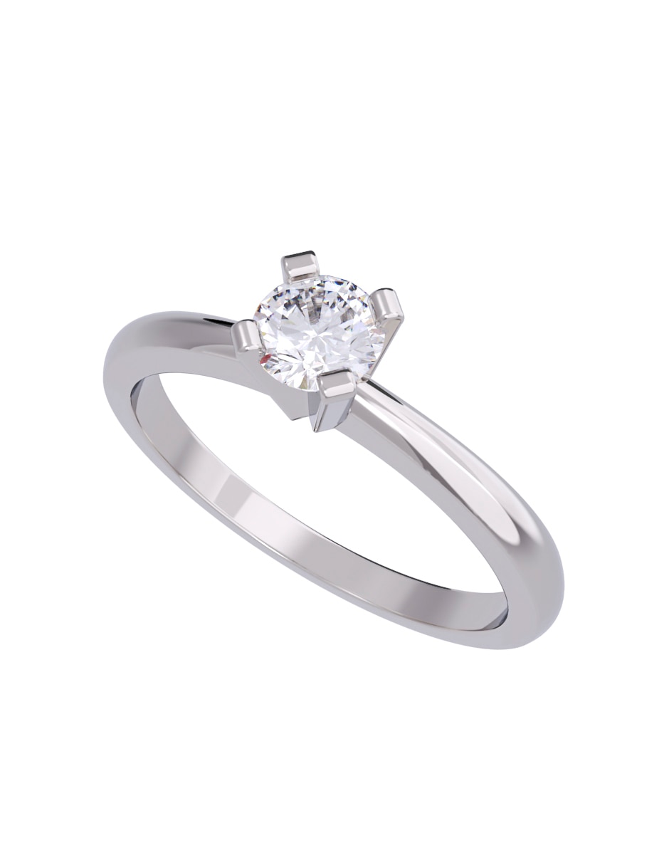 Anillo de compromiso de Oro 10 k Diamantes Diamante 4