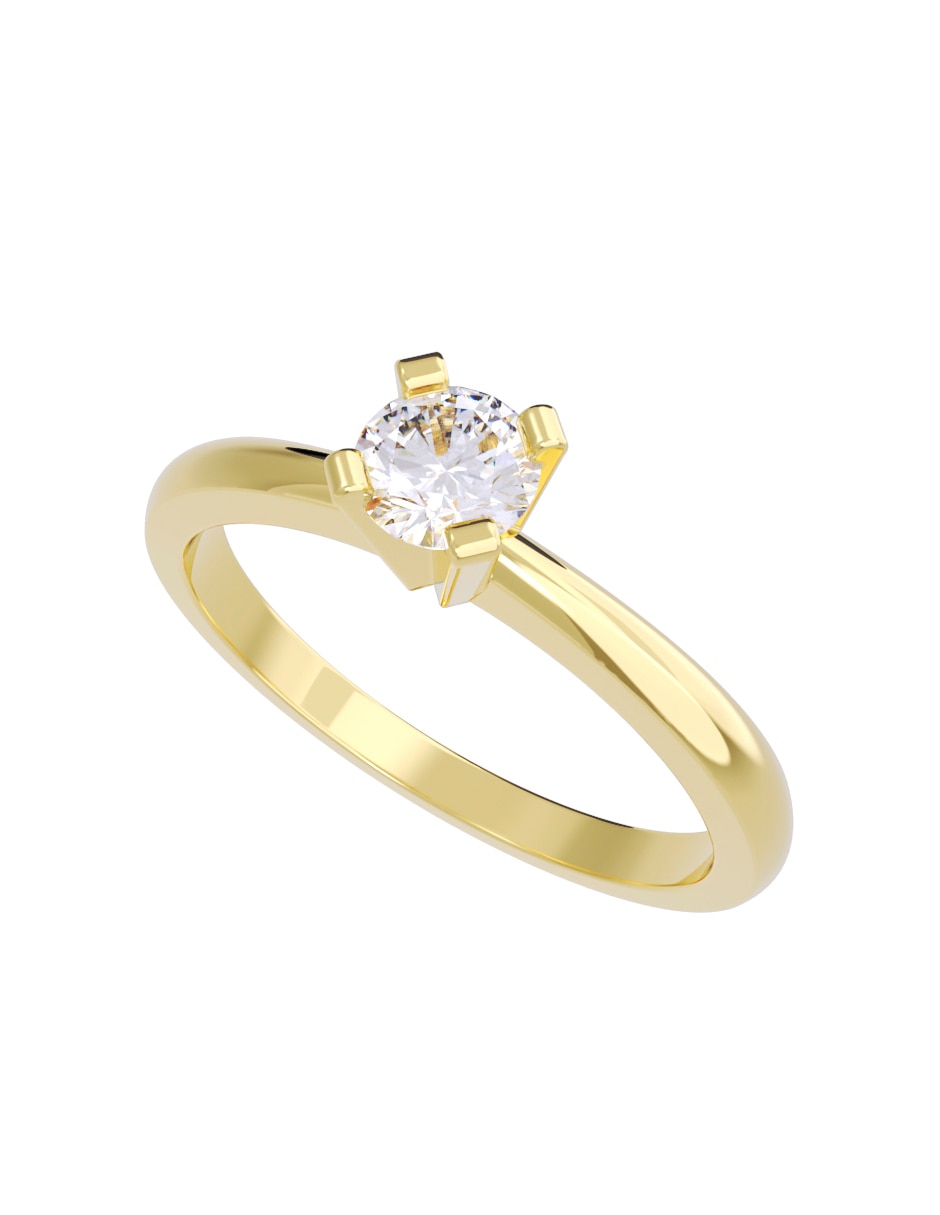 Anillo de compromiso de Oro 10 k Diamantes Diamante 2